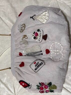 Embellished Wedding-Themed Shoulder Bag